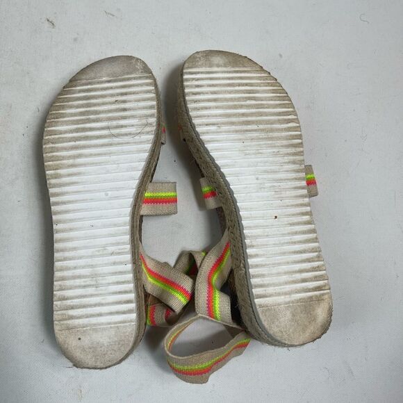 Steve Madden platform espadrilles ankle bright multi color strap sandals… - Picture 11 of 13